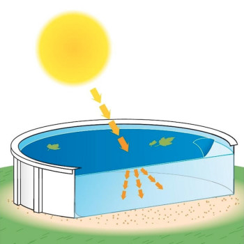 Couverture de protection à bulle pour piscine bois