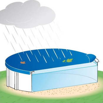 Couverture à bulles pour piscine en bois