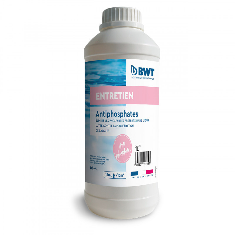 anti-phosphate bwt bouteille 1L algicide de piscine
