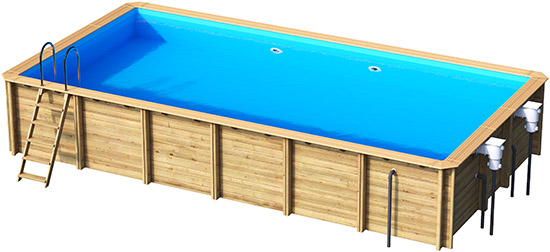 piscine bois rectangulaire hors-sol bwt