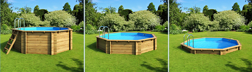 piscine en bois octogonale weva