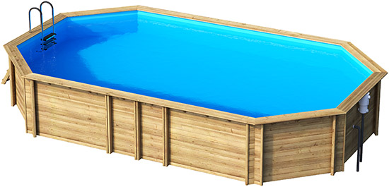 piscine en bois octogonale 510 bwt weva